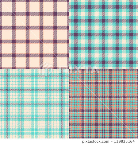 Plaid pack ideal for family-inspired fashion and home textiles. Seamless vectors suit blankets, throws, pillows, scarves, and lifestyle projects. Plaid pack ideal for family-inspired fashion and home textiles. Seamless vectors suit blankets, throws, pillows, scarves, and lifestyle projects. 139923164