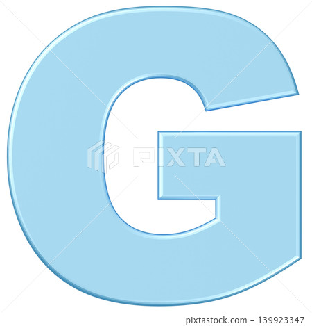 3D材質_字母_G_淺藍色 3D材質_字母_G_淺藍色 139923347