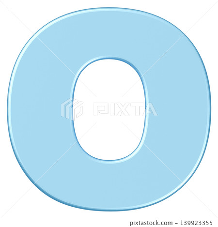3D材質_字母O_淺藍色 3D材質_字母O_淺藍色 139923355