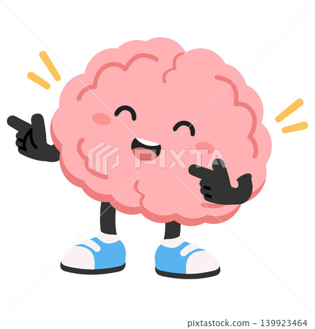 Happy Cartoon Brain Character Happy Cartoon Brain Character 139923464