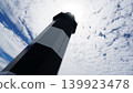 A lighthouse soaring towards the sky (Notoro Cape Lighthouse, Hokkaido) 139923478