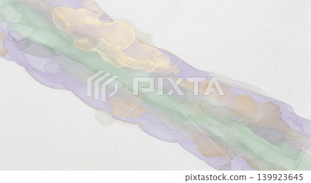 A white washi paper background with elegantly flowing watercolors of light wisteria, light green, and pale gold from the upper left. A white washi paper background with elegantly flowing watercolors of light wisteria, light green, and pale gold from the upper left. 139923645