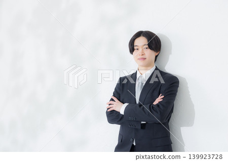 A standing businessman A standing businessman 139923728