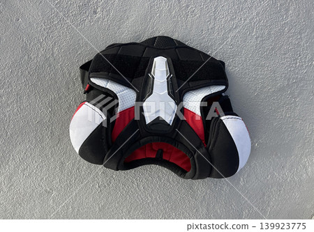 hockey body guard isolated on gray background 139923775