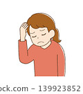 A cute woman suffering from a headache 139923852