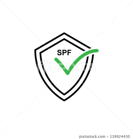 SPF protection shield icon 139924430