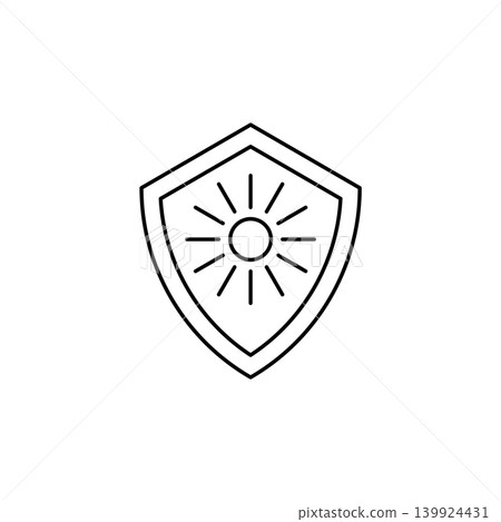 Sun protection icon Sun protection icon 139924431
