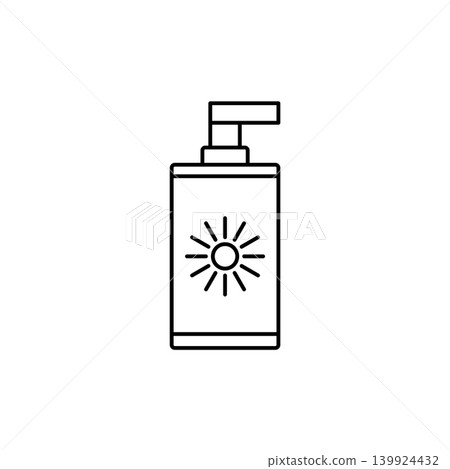 Sunscreen bottle icon Sunscreen bottle icon 139924432