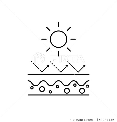 Human skin layers light reflection Human skin layers light reflection 139924436