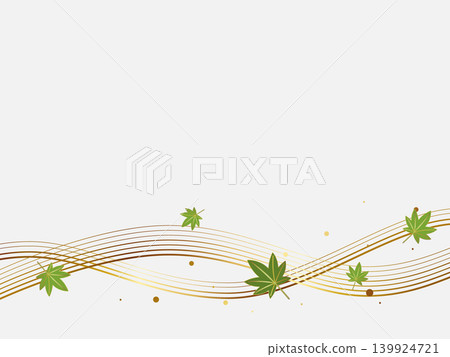 Elegant lines and autumn foliage background; horizontal orientation; white and gold. Elegant lines and autumn foliage background; horizontal orientation; white and gold. 139924721