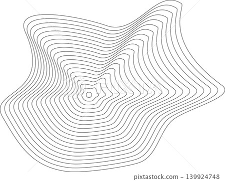 Liquid shape made of lines with blend effect. Modern design Liquid shape made of lines with blend effect. Modern design 139924748