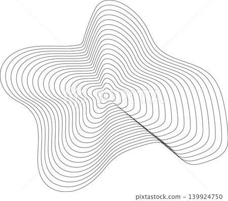 Liquid shape made of lines with blend effect. Modern design Liquid shape made of lines with blend effect. Modern design 139924750