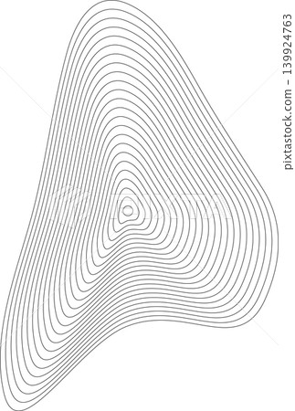 Liquid shape made of lines with blend effect. Modern design 139924763