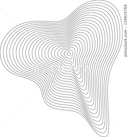 Liquid shape made of lines with blend effect. Modern design Liquid shape made of lines with blend effect. Modern design 139924768