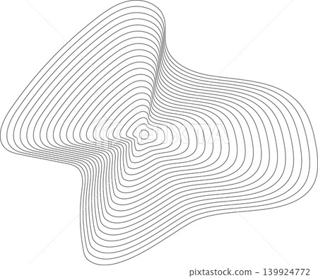 Liquid shape made of lines with blend effect. Modern design Liquid shape made of lines with blend effect. Modern design 139924772