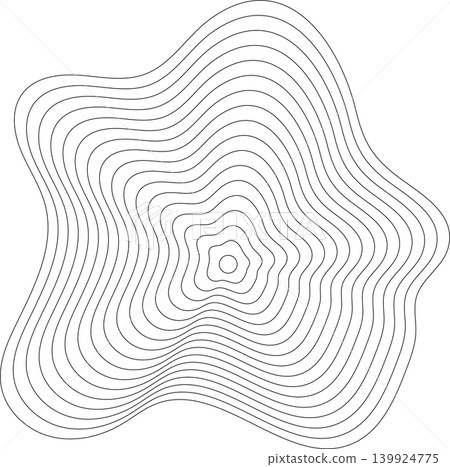 Liquid shape made of lines with blend effect. Modern design Liquid shape made of lines with blend effect. Modern design 139924775