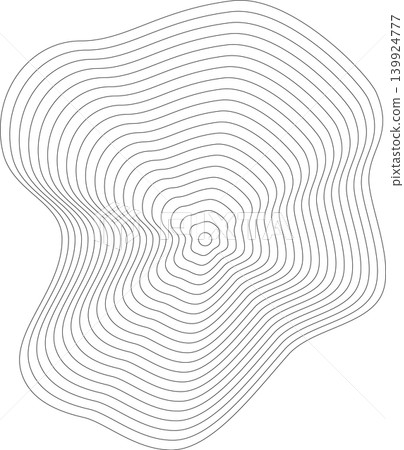 Liquid shape made of lines with blend effect. Modern design 139924777