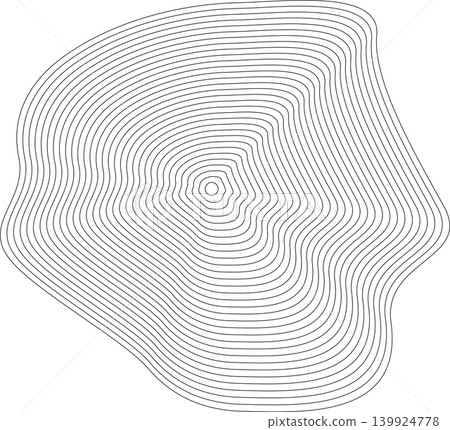 Liquid shape made of lines with blend effect. Modern design Liquid shape made of lines with blend effect. Modern design 139924778