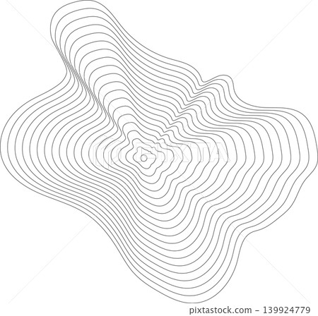 Liquid shape made of lines with blend effect. Modern design Liquid shape made of lines with blend effect. Modern design 139924779