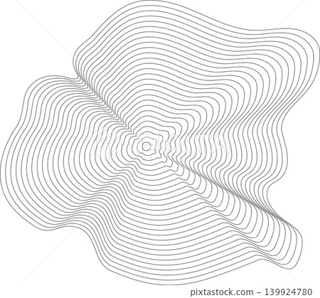 Liquid shape made of lines with blend effect. Modern design Liquid shape made of lines with blend effect. Modern design 139924780