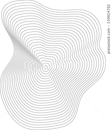 Liquid shape made of lines with blend effect. Modern design 139924782