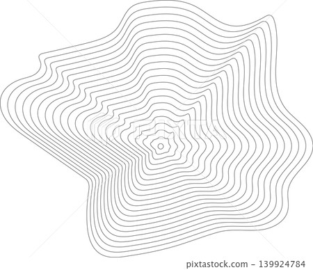Liquid shape made of lines with blend effect. Modern design Liquid shape made of lines with blend effect. Modern design 139924784