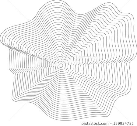 Liquid shape made of lines with blend effect. Modern design Liquid shape made of lines with blend effect. Modern design 139924785