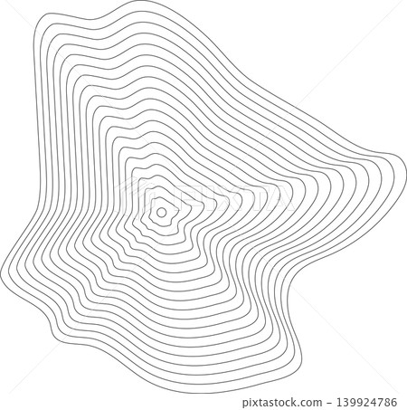 Liquid shape made of lines with blend effect. Modern design 139924786