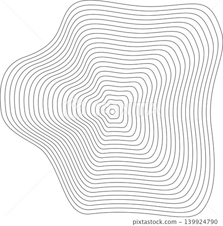Liquid shape made of lines with blend effect. Modern design Liquid shape made of lines with blend effect. Modern design 139924790