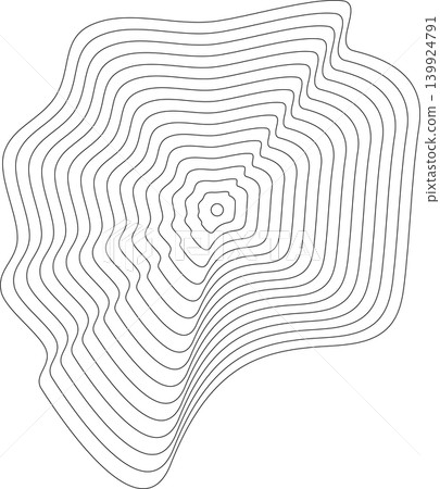 Liquid shape made of lines with blend effect. Modern design Liquid shape made of lines with blend effect. Modern design 139924791
