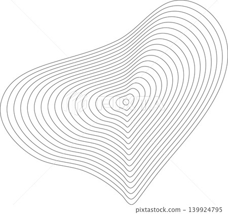 Liquid shape made of lines with blend effect. Modern design 139924795
