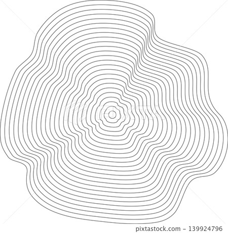 Liquid shape made of lines with blend effect. Modern design 139924796