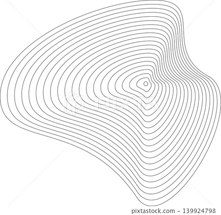 Liquid shape made of lines with blend effect. Modern design Liquid shape made of lines with blend effect. Modern design 139924798