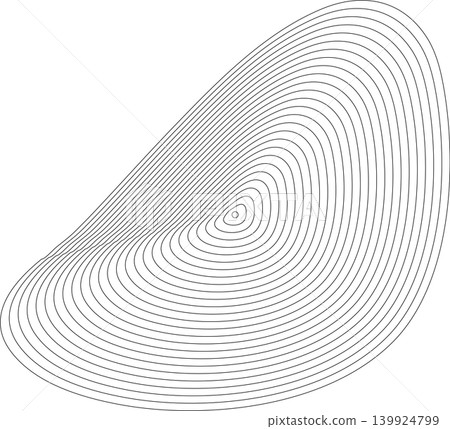 Liquid shape made of lines with blend effect. Modern design Liquid shape made of lines with blend effect. Modern design 139924799