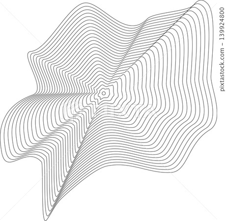 Liquid shape made of lines with blend effect. Modern design Liquid shape made of lines with blend effect. Modern design 139924800