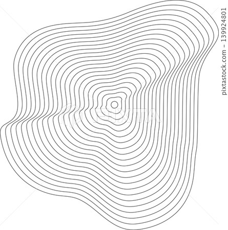 Liquid shape made of lines with blend effect. Modern design Liquid shape made of lines with blend effect. Modern design 139924801