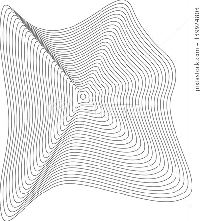 Liquid shape made of lines with blend effect. Modern design Liquid shape made of lines with blend effect. Modern design 139924803