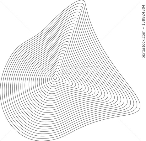Liquid shape made of lines with blend effect. Modern design 139924804