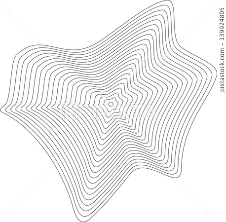 Liquid shape made of lines with blend effect. Modern design Liquid shape made of lines with blend effect. Modern design 139924805
