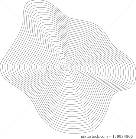 Liquid shape made of lines with blend effect. Modern design 139924806