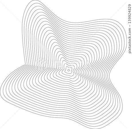 Liquid shape made of lines with blend effect. Modern design Liquid shape made of lines with blend effect. Modern design 139924829