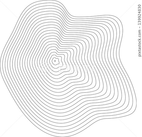 Liquid shape made of lines with blend effect. Modern design Liquid shape made of lines with blend effect. Modern design 139924830