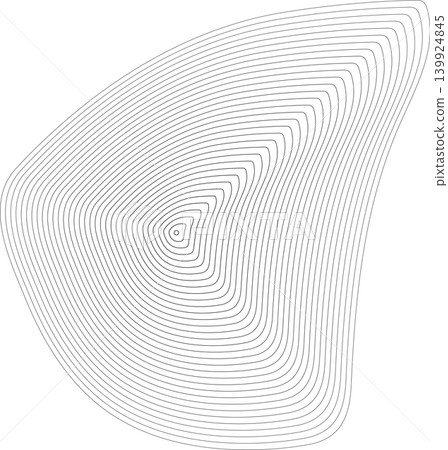 Liquid shape made of lines with blend effect. Modern design 139924845