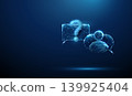 3D blue chat bubbles with question mark and avatar icon User inquiry, ai chat assistant, virtual agent help desk, faq support, customer answer, knowledge base concept 139925404