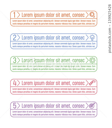Headline design, simple, colorful icons Headline design, simple, colorful icons 139925426