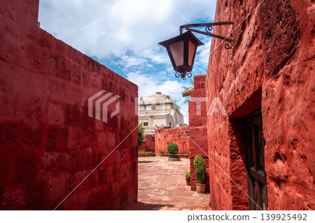 Santa Catalina Monastery Courtyard in Arequipa, Peru Santa Catalina Monastery Courtyard in Arequipa, Peru 139925492