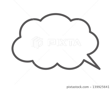 簡單的對話框線條藝術圖標,留有空白區域可添加文字。 簡單的對話框線條藝術圖標,留有空白區域可添加文字。 139925641