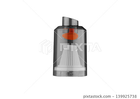 Replacement brush for portable handheld vacuum cleaner. Industrial plastic attachment on a white background. Replacement brush for portable handheld vacuum cleaner. Industrial plastic attachment on a white background. 139925738