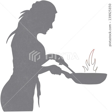 cooking shadow person cooking shadow person 139925850
