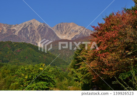 秋季白馬三峰景色 秋季白馬三峰景色 139926523